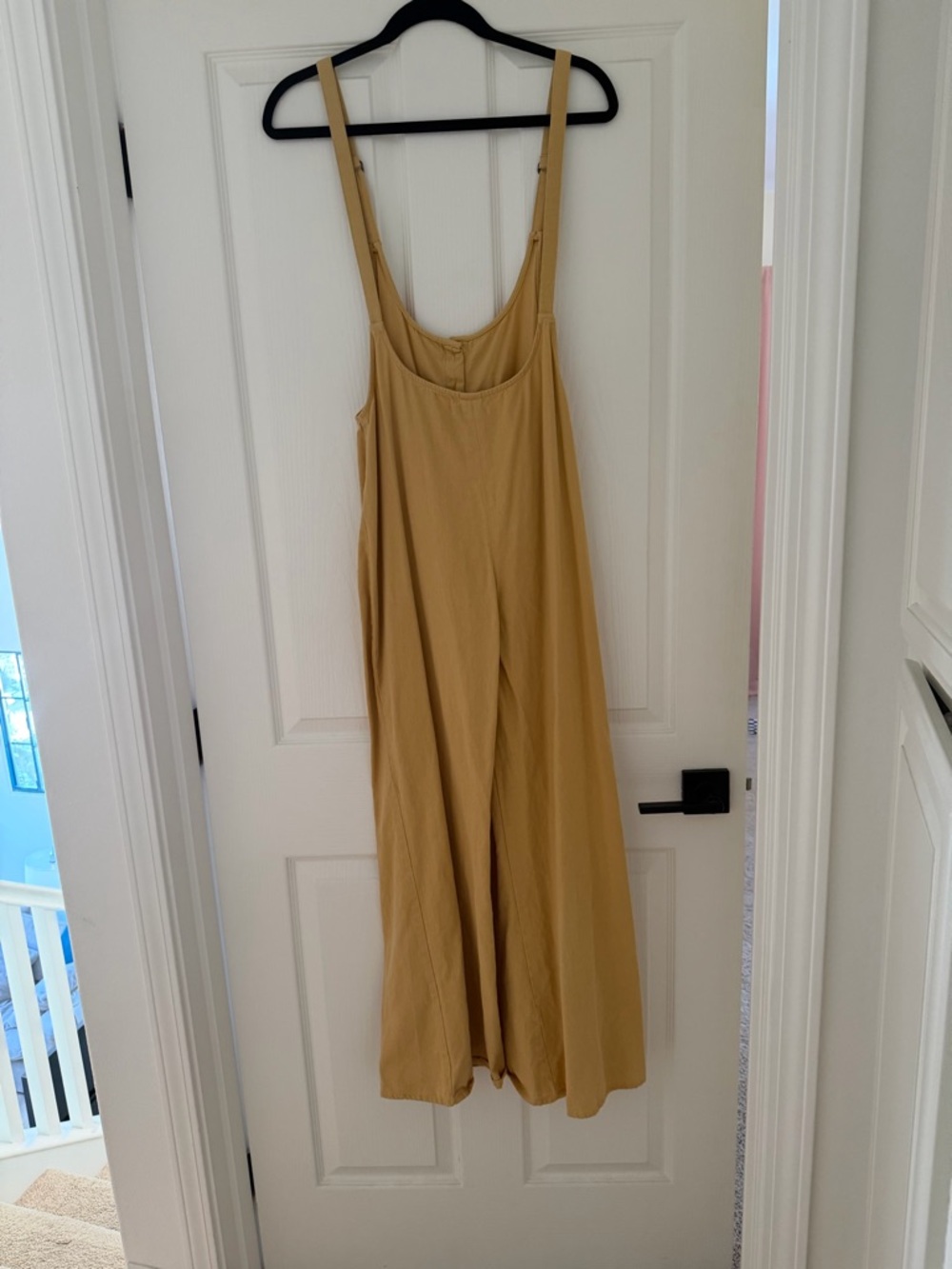 Yellow Button-Front Overalls - Picture 6 of 9
